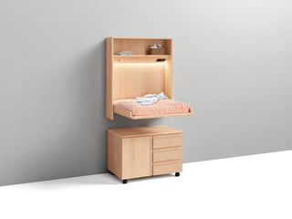 Wandmodul Kids von Team 7 in Erle - platzsparende und smarte Lösung für das Kinderzimmer oder für das Mini-Office