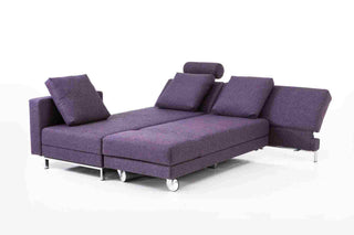 Sofa FOUR-TWO - Relaxposition Stoffbezug in lila