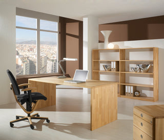 moderne Büroeinrichtung aus massivem Buchenholz