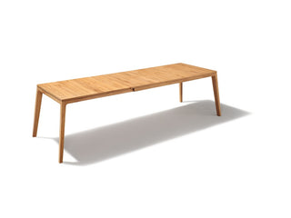 Tisch Mylon in Kernbuche mit Auszug in Holz.