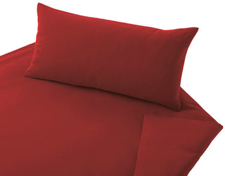 Weiche und anschmiegsame Single-Jersey-Bettwäsche in Rot aus nachhaltig produzierter Bio-Baumwolle