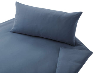 Weiche und anschmiegsame Single-Jersey-Bettwäsche in Blau aus nachhaltig produzierter Bio-Baumwolle