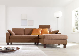 sandfarbenes 2-Sitzer Sofa Siena mit Recamiere